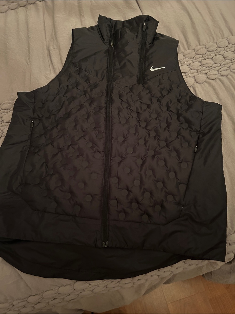 Nike Black Quilted Sleeveless Puffer Vest